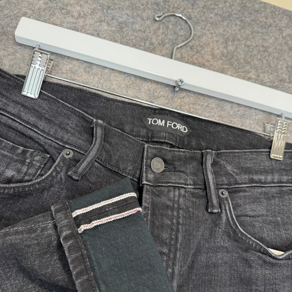 Tom Ford Selvedge Denim Jeans Mens 31 Button Up Slim Straight Designer Pants USA